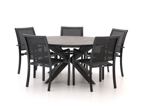 Bellagio Anzio/Fidenza ø149cm dining tuinset 6-delig stapelbaar