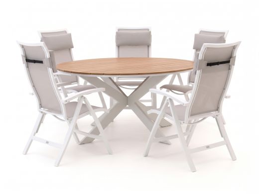 Bellagio Lugo/Fidenza ø149cm dining tuinset 6-delig verstelbaar