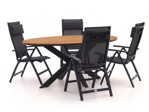 Bellagio Avenza/Fidenza 180cm dining tuinset 5-delig verstelbaar