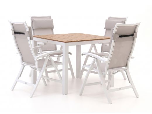 Bellagio Lugo/Fidenza 90cm dining tuinset 5-delig  verstelbaar