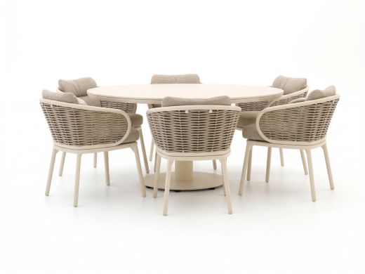 Apple Bee Pine Key/Melville ø 160cm dining tuinset 7-delig