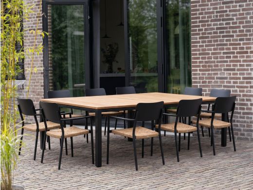 Bellagio Cino/Linosa 240x160cm dining tuinset 11-delig stapelbaar