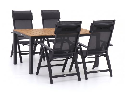 Bellagio Avenza/Fidenza 160cm dining tuinset 5-delig verstelbaar