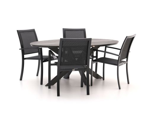 Bellagio Anzio/Fidenza ovaal 180cm dining tuinset 5-delig stapelbaar
