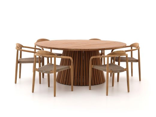 Bellagio Berbaro/Santa Severina ø180cm dining tuinset 7-delig stapelbaar