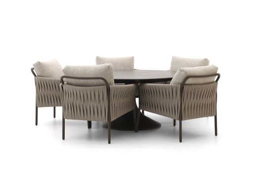 SUNS Fiave/Nova ø150cm low dining tuinset 6-delig