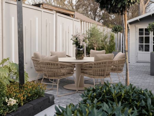 Bellagio La Fonte dining tuintafel ø 150cm - Travertin