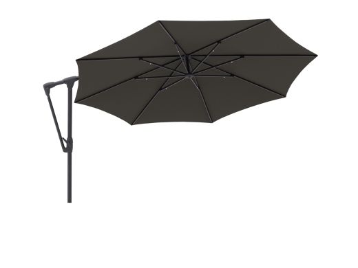 Glatz Sunwing Casa zweefparasol ø 330cm - Antraciet (155) (incl. Terra Easyfoot) (incl.hoes)