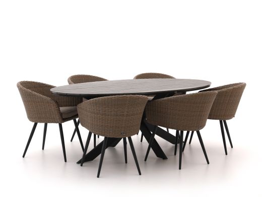 Manifesto Veruno/Fidenza ovaal 220cm dining tuinset 7-delig