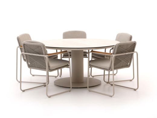 Bellagio Sordio/La Fonte ø 150cm dining tuinset 6-delig stapelbaar