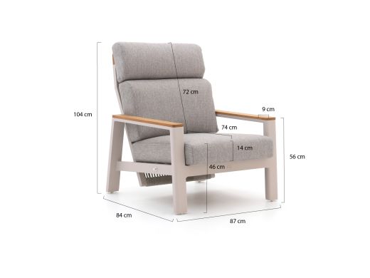 Bellagio Ledrotta lounge tuinstoel verstelbaar