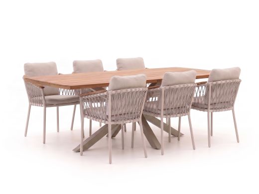 Bellagio Birgi Novo/Induno Deens Ovaal 240cm dining tuinset 7-delig stapelbaar