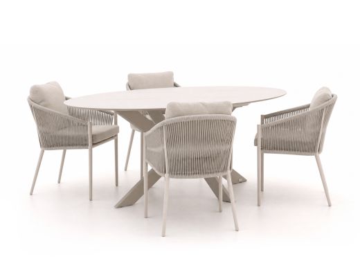 Bellagio Mineo/Furato ellips 200cm dining tuinset 5-delig