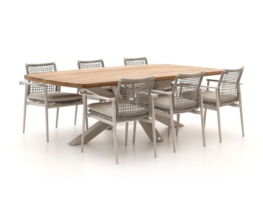 Bellagio Pizzoli/Induno Deens Ovaal 240cm dining tuinset 7-delig stapelbaar