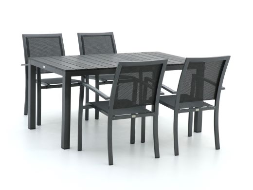 Bellagio Anzio/Fidenza 160cm dining tuinset 5-delig stapelbaar