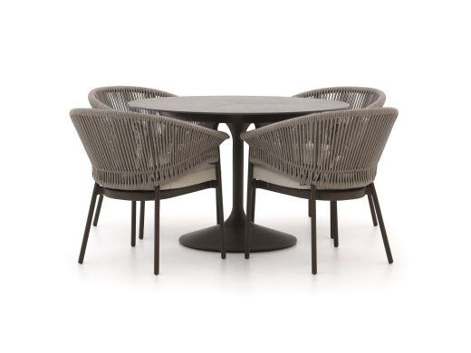 SUNS Santorini/Nova ø120cm dining tuinset 5-delig