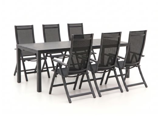 Bellagio Trappeto/Menzano 220cm dining tuinset 7-delig verstelbaar