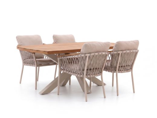 Bellagio Birgi Novo/Induno Deens Ovaal 180cm dining tuinset 5-delig stapelbaar