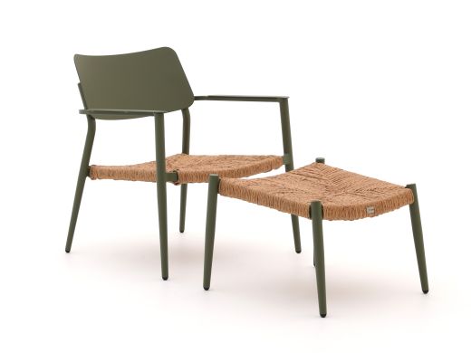 Bellagio Cino lounge tuinstoel met voetenbank stapelbaar