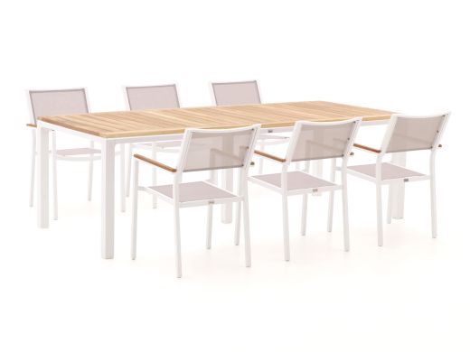 Bellagio Roma/Linosa 240cm dining tuinset 7-delig stapelbaar