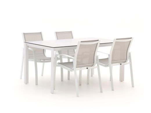 R&S Design Altea/Veneto 160cm dining tuinset 5-delig stapelbaar