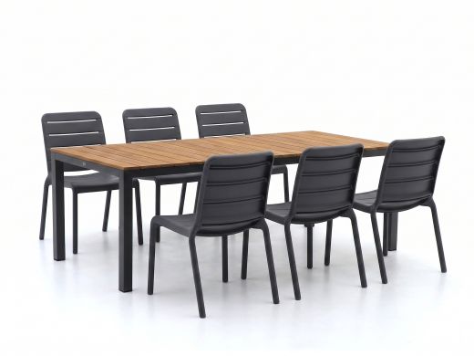 Forza Narni/Fidenza 220cm dining tuinset 7-delig stapelbaar