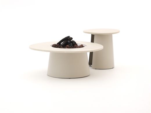 Cosidune lounge vuurtafelset ø 100cm (h: 40cm)/ø 55cm (h: 55cm)