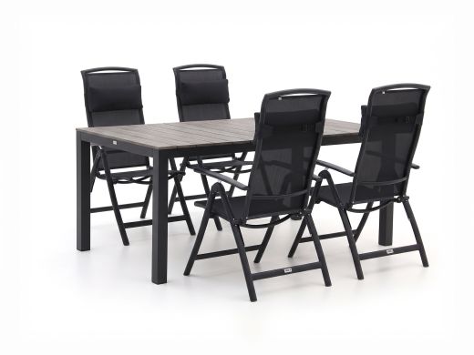 Forza Capri/Fidenza 160cm dining tuinset 5-delig verstelbaar