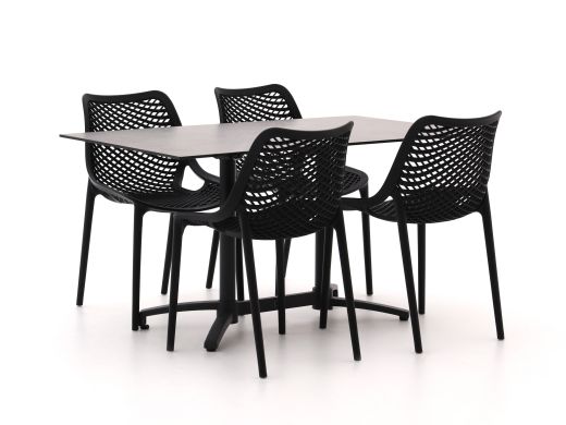 Forza Ripi/Canzo 140cm dining tuinset 5-delig stapelbaar inklapbaar