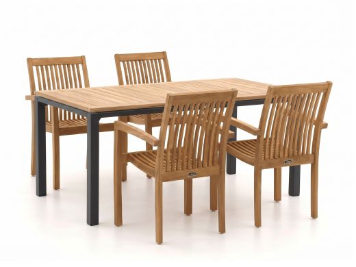 Sunyard Jakarta/Linosa 180cm dining tuinset 5-delig stapelbaar