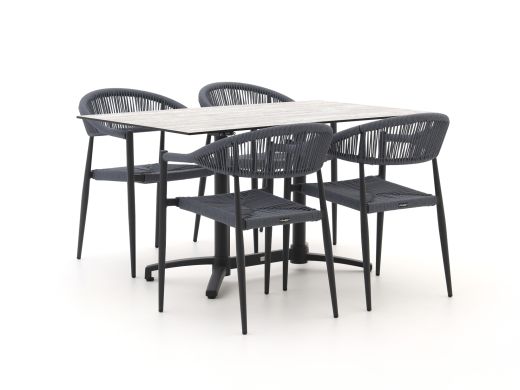 Manifesto Belpasso/Canzo 140cm dining tuinset 5-delig inklapbaar stapelbaar