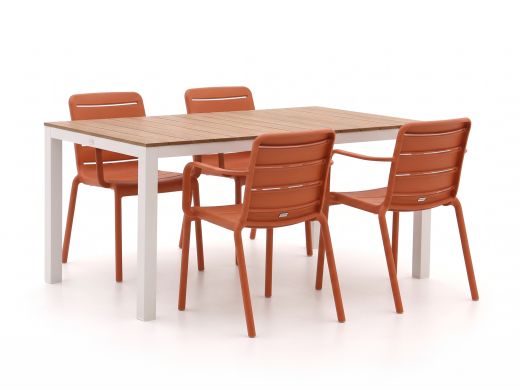 Forza Narni/Fidenza 160cm dining tuinset 5-delig stapelbaar