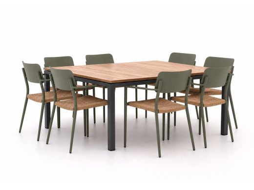 Bellagio Cino/Linosa 160x160cm dining tuinset 9-delig stapelbaar