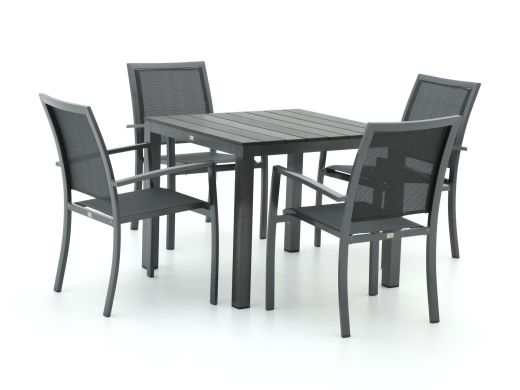 Bellagio Anzio/Fidenza 90cm dining tuinset 5-delig stapelbaar