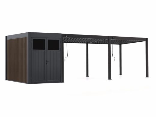 Cedrino Pergola 600x300x255cm incl. Berging 300x200cm