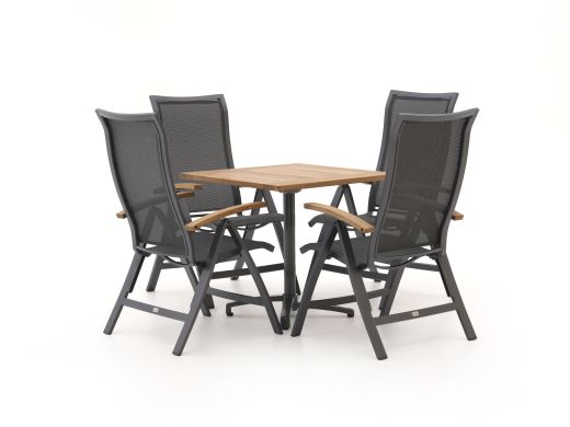 Bellagio Lugo/Canzo 80cm dining tuinset 5-delig verstelbaar