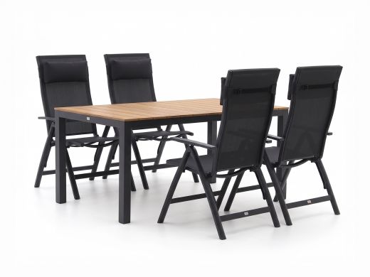 Bellagio Avio/Fidenza 160cm dining tuinset 5-delig verstelbaar