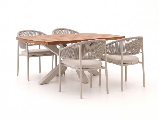 Bellagio Panaro/Induno Deens Ovaal 180cm dining tuinset 5-delig stapelbaar