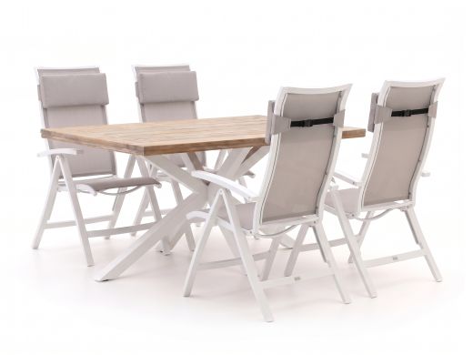 Bellagio Lugo/Montorio 160cm dining tuinset 5-delig verstelbaar