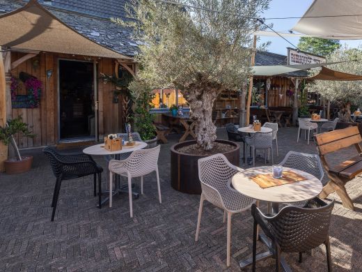 Forza Ripi dining tuinstoel stapelbaar - Grijs - Antraciet - Kunststof