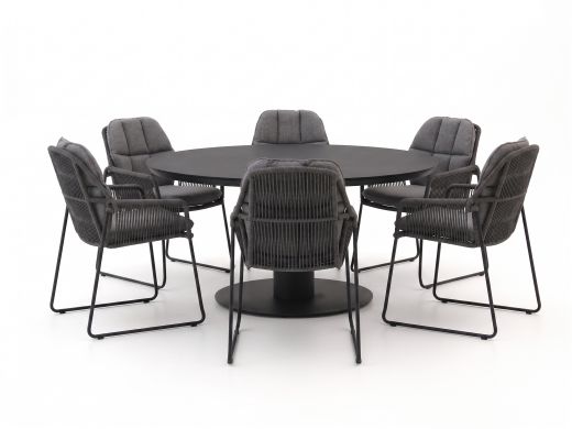 Tierra Outdoor Rivera/La Fonte ø150cm dining tuinset 7-delig
