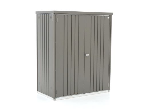 Biohort Tuinkast 155x83x182,5cm (Incl. bodemplaat en frame) - Kwartgrijs Metallic (2100 liter)