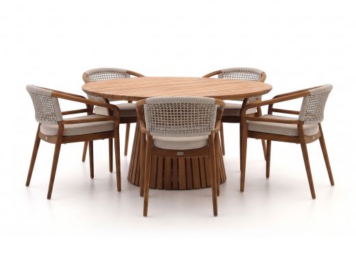 Bellagio Brasimone/Santa Severina ø150cm dining tuinset 6-delig stapelbaar