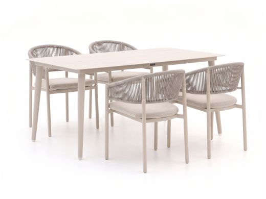 Bellagio Panaro/Sora 160cm dining tuinset 5-delig stapelbaar