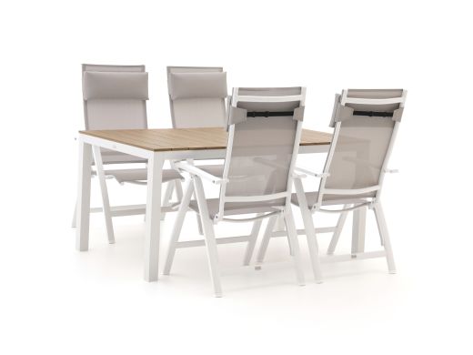 Bellagio Avenza/Fidenza 160cm dining tuinset 5-delig verstelbaar