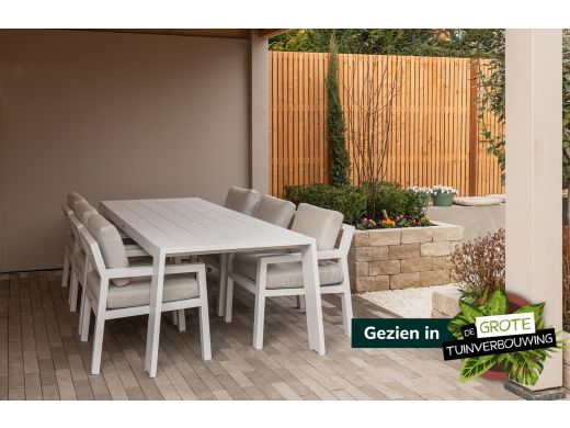 Bellagio Vinadio 255cm low dining tuinset 7-delig