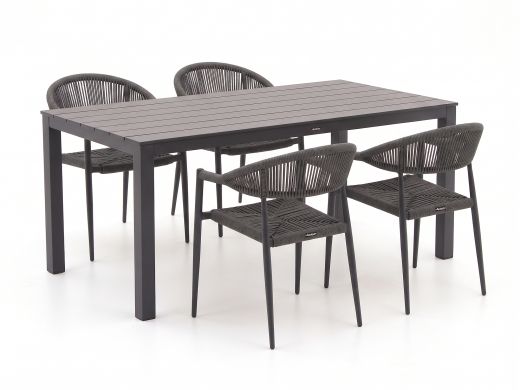 Manifesto Belpasso/Menzano 160cm dining tuinset 5-delig stapelbaar