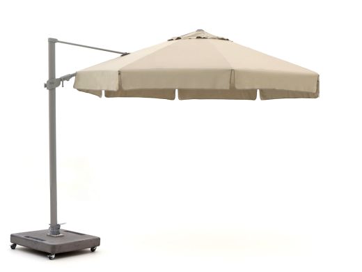 Shadowline Miami zweefparasol ø 350cm - Light Taupe (incl. voet 160kg verrijdbaar) (incl. beschermhoes)