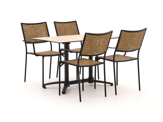 Forza Artone/Canzo 120cm dining tuinset 5-delig stapelbaar