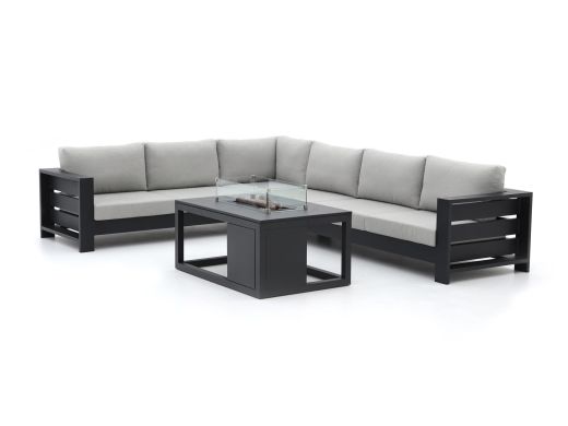 Bellagio Avolo/Cosiraw 120cm hoek loungeset met vuurtafel 3-delig links